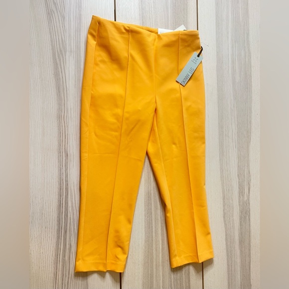 Rachel Zoe hi rise slim leg Vibrant Yellow Pants women size 8.